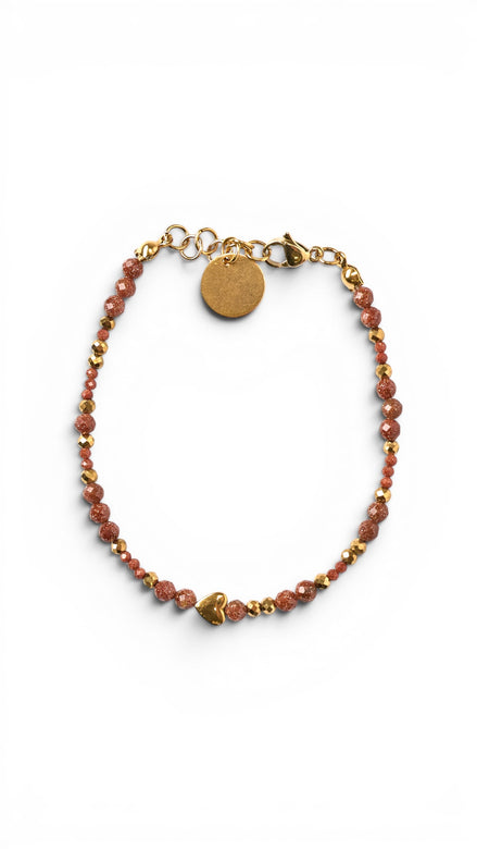 Armband "Sienna" aus Wüstensand und Hämatit