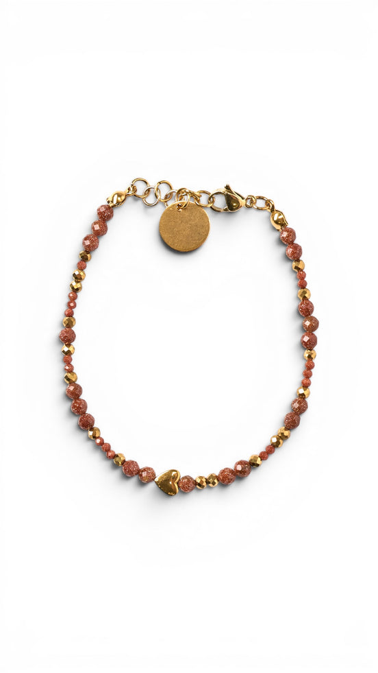 Armband "Sienna" aus Wüstensand und Hämatit